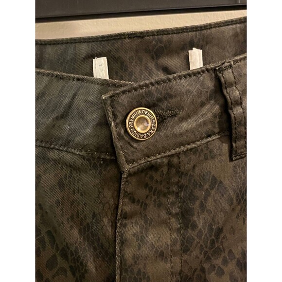 Zara Straight Leg Jeans Women Brown Animal Print 5-Pockets Size 30 Waist Medium - Picture 2 of 7